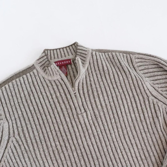 Nevada Vintage Y2K Half Zip Pullover Long Sleeve Shirt Sweater ~Large - Picture 8 of 12